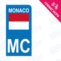 Autocollant plaque immatriculation moto 98 Monaco