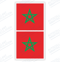 Autocollant drapeau Maroc pour plaque immatriculation