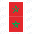 Autocollant drapeau Maroc pour plaque immatriculation