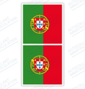 Autocollant drapeau Portugal pour plaque immatriculation