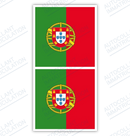 Autocollant drapeau Portugal pour plaque immatriculation
