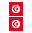 Autocollant drapeau Tunisie pour plaque immatriculation