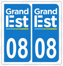 Auto - Sticker immatriculation 08 - Grand-Est
