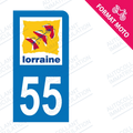 Moto - Sticker immatriculation 55 - Meuse new