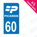 Moto - Sticker immatriculation 60 - Oise new