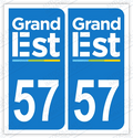 Auto - Sticker immatriculation 57 - Grand-Est