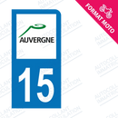 Moto - Sticker immatriculation 15 - Cantal new