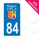 Moto - Sticker immatriculation 84 - Vaucluse new