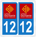 Auto - Sticker immatriculation 12 – Occitanie