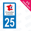 Moto - Sticker immatriculation 25 - Doubs new