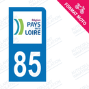 Moto - Sticker immatriculation 85 - Vendée new