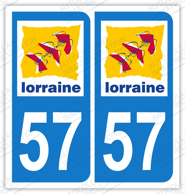 Auto - Sticker immatriculation 57 - Moselle