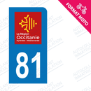 Moto - Sticker immatriculation 81 - Occitanie new
