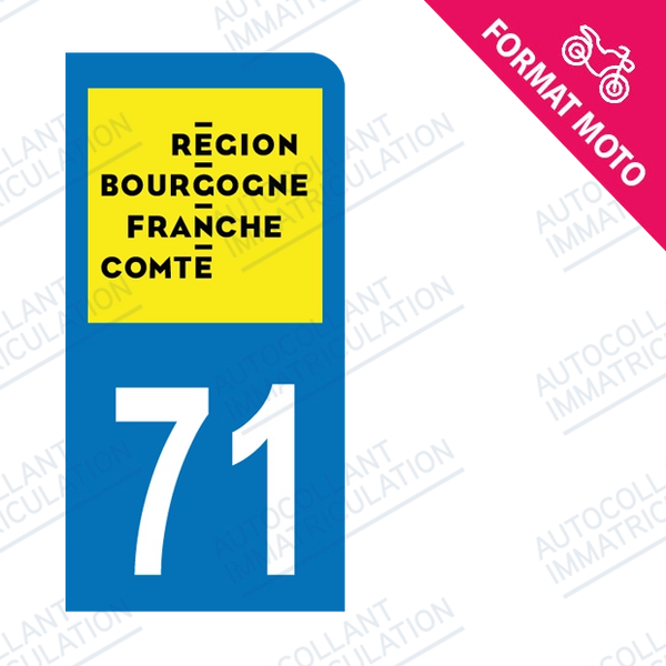Autocollants Plaque Immatriculation Département 39 Jura - Logo Bourgogne-Franche-Comté - 60x30 Mm | Pour Moto, Scooter, 4x4