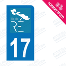Moto - Sticker immatriculation 17 - Ile de Ré new