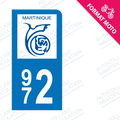 Moto - Sticker immatriculation 972 - Martinique new
