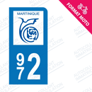 Moto - Sticker immatriculation 972 - Martinique new