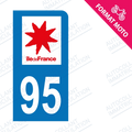 Moto - Sticker immatriculation 95 - Val d'Oise new