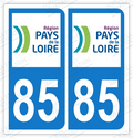 Auto - Sticker immatriculation 85 – Vendée