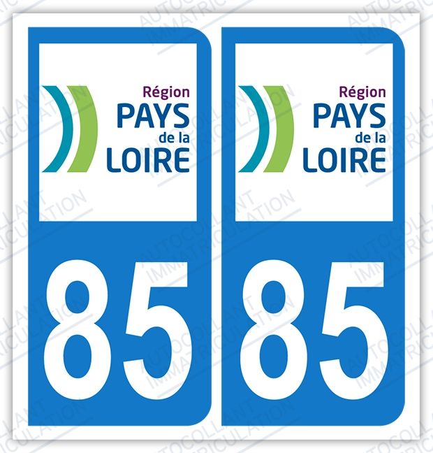 Auto - Sticker immatriculation 85 – Vendée