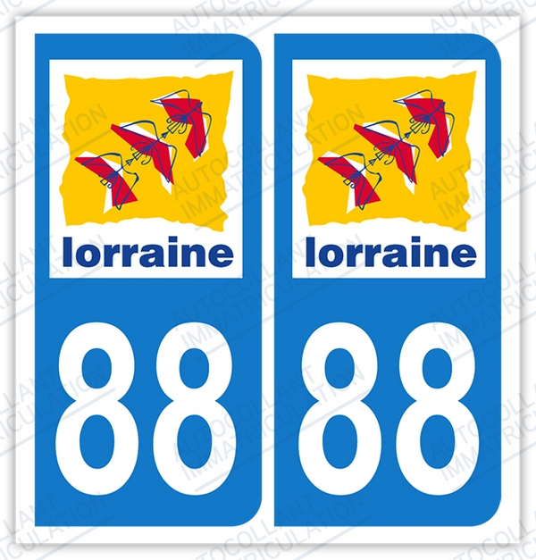 Plaque D'immatriculation Vosges (88) Pour USA En 300x150