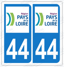 Auto - Sticker immatriculation 44 – Pays de La Loire