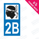 Moto - Sticker immatriculation 2B - Haute-corse new