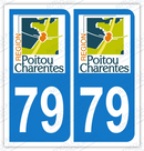 Auto - Sticker immatriculation 79 - Deux Sèvres