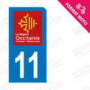 Moto - Sticker immatriculation 11 - Occitanie new