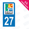 Moto - Sticker immatriculation 27 - Eure new