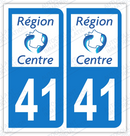 Auto - Sticker immatriculation 41 - Loir et Cher