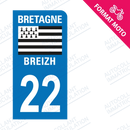 Moto - Sticker immatriculation 22 - Côtes d'Armor new
