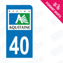 Moto - Sticker immatriculation 40 - Landes new