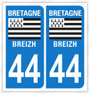 Auto - Sticker immatriculation 44 – Loire Atlantique