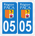 Auto - Sticker immatriculation 05 – Hautes Alpes