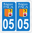 Auto - Sticker immatriculation 05 – Hautes Alpes