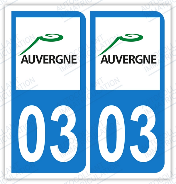 Autocollant Sticker Vinyle Voiture Armoiries France Blason Auvergne - Neuf, Fabriqué En France