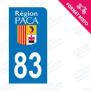 Moto - Sticker immatriculation 83 - Var new