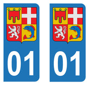 Autocollant immatriculation 01 - Blason Auvergne Rhône Alpes