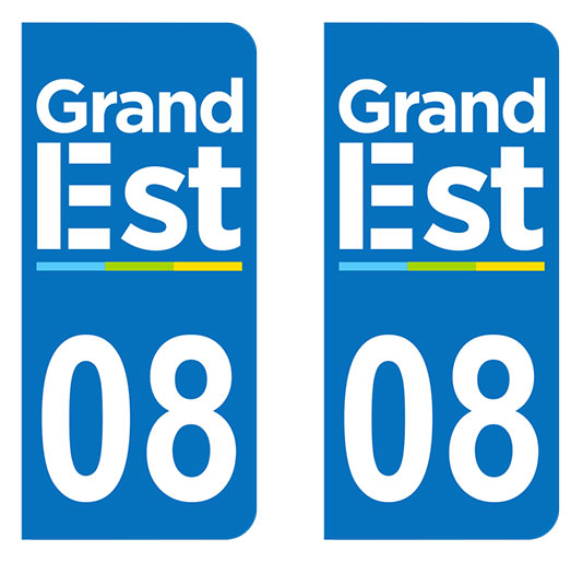 Sticker immatriculation 08 - Grand-Est