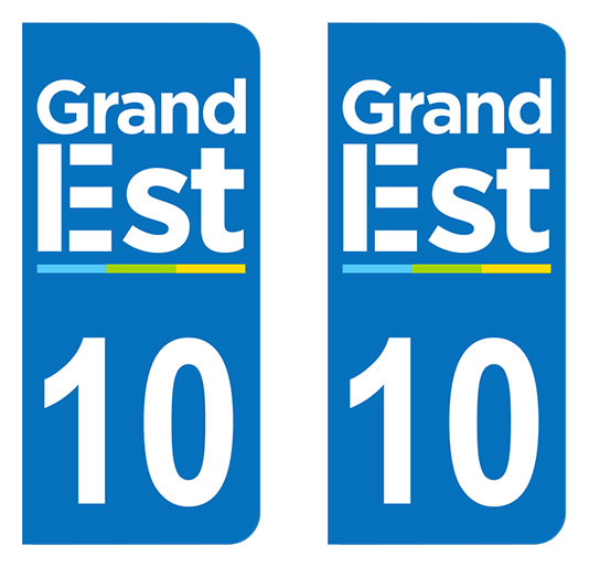 Sticker immatriculation 10 - Grand-Est
