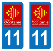 Sticker immatriculation 11 - Occitanie