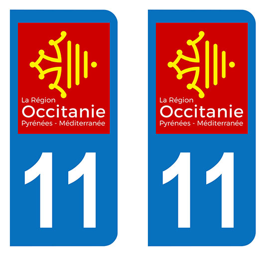 Sticker immatriculation 11 - Occitanie