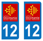 Sticker immatriculation 12 - Occitanie