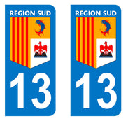 Sticker immatriculation 13 - Région Sud