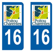 Sticker immatriculation 16 - Charente