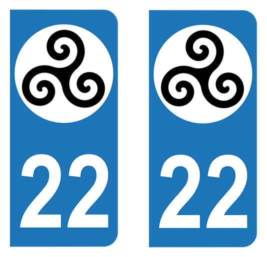 Sticker immatriculation 22 - Triskell