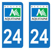 Sticker immatriculation 24 - Dordogne