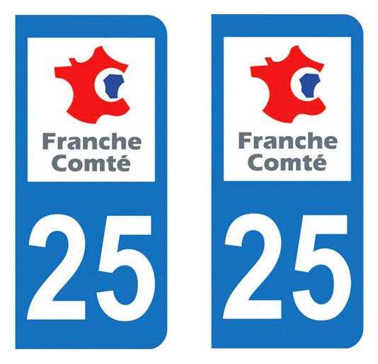 Sticker immatriculation 25 - Doubs