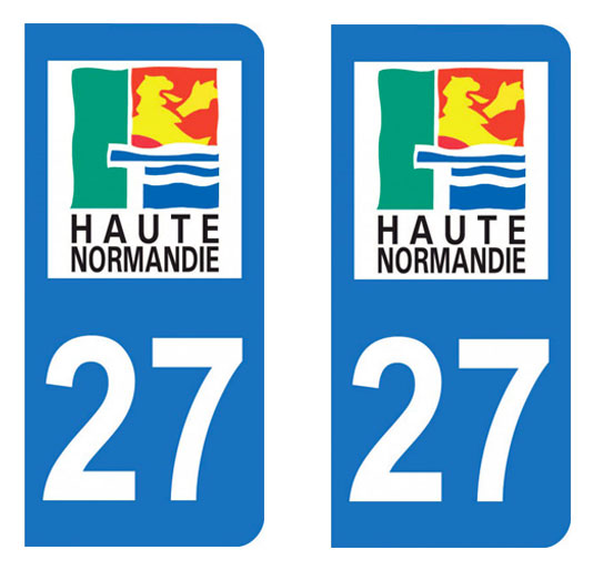 Sticker immatriculation 27 - Eure